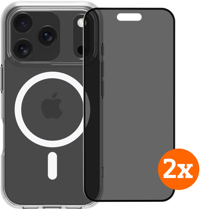 BlueBuilt Protective Backcover MagSafe iPhone 17 Pro + Privacy Displayschutz Doppelpack Main Image