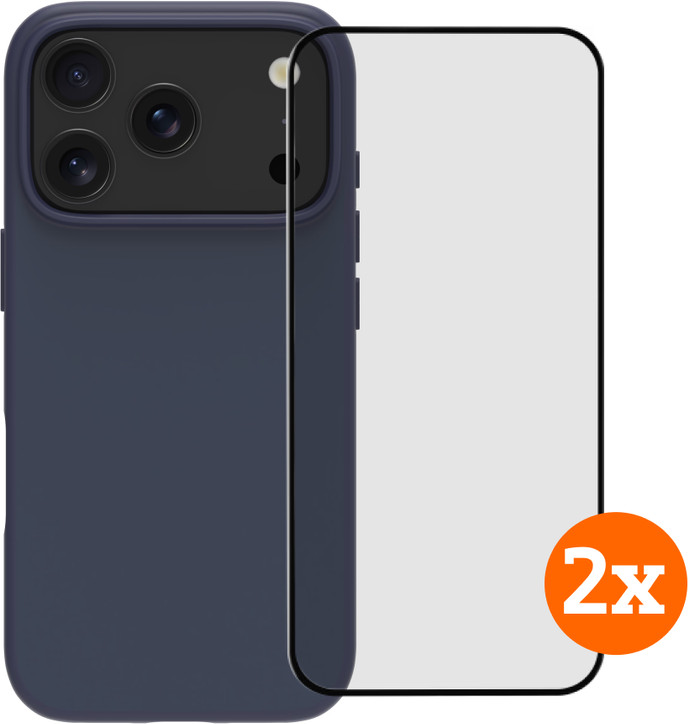 BlueBuilt Protective Backcover mit MagSafe iPhone 17 Pro Blue + Displayschutz Doppelpack Main Image