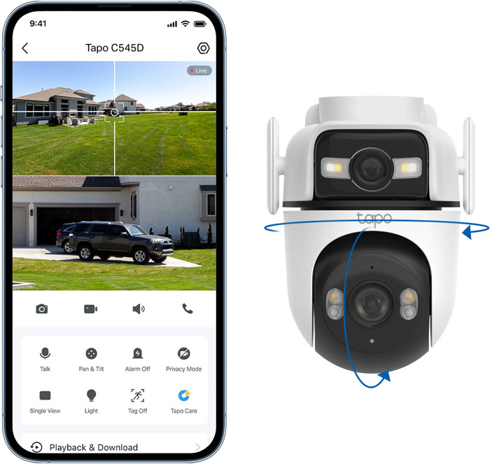 TP-Link Tapo C545D produkt in gebrauch