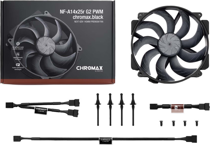 Noctua NF-A14x25r G2 PWM Schwarz zubehör