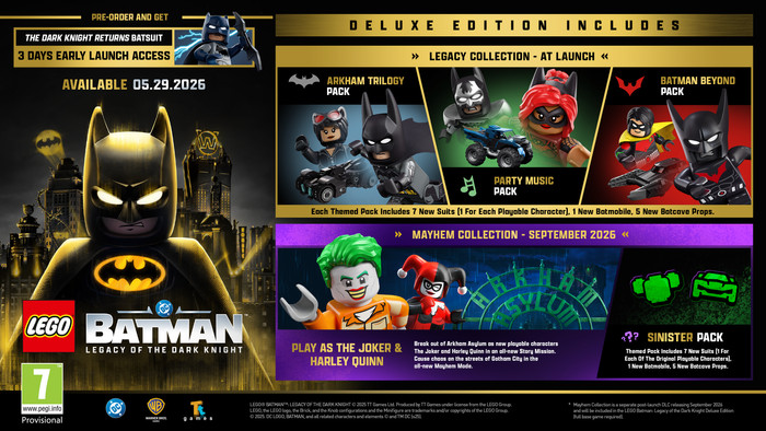 LEGO Batman: Das Vermächtnis des Dunklen Ritters Deluxe Edition PS5 visueller lieferant