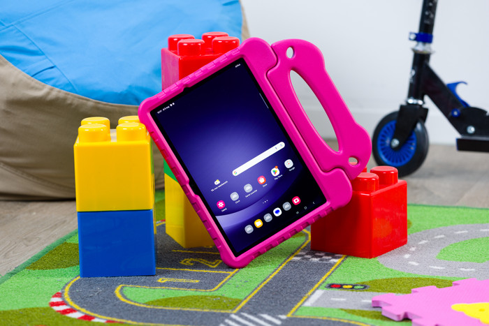 BlueBuilt Samsung Galaxy Tab A9 Plus Kids Cover Pink product in use