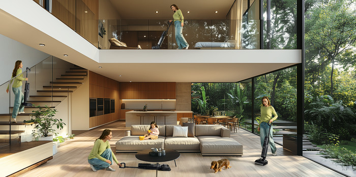 Tineco S7 Stretch produkt in gebrauch