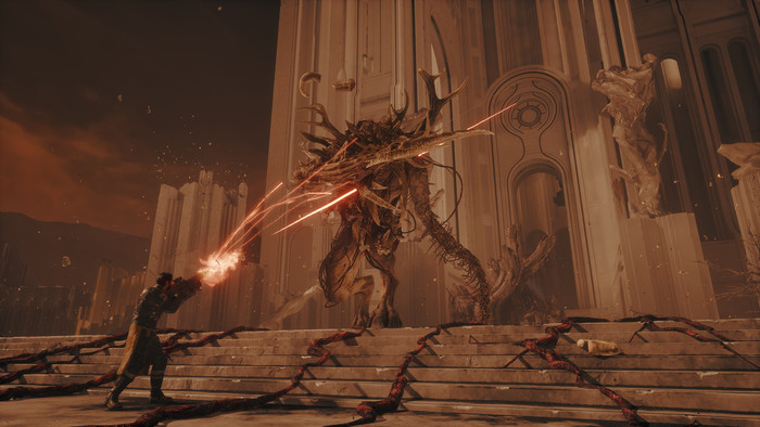 Saros PS5 produkt in gebrauch