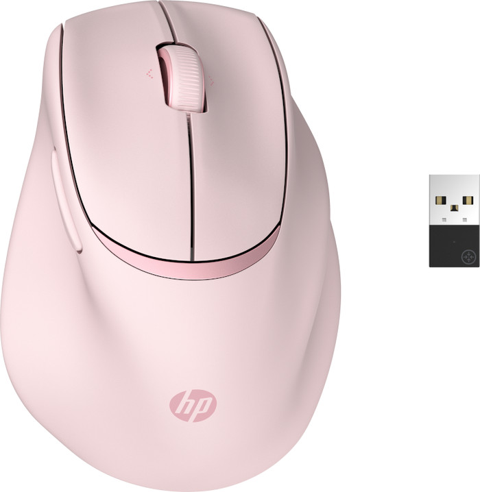 HP Tilt Ergonomische Maus 720M Rosa oberseite