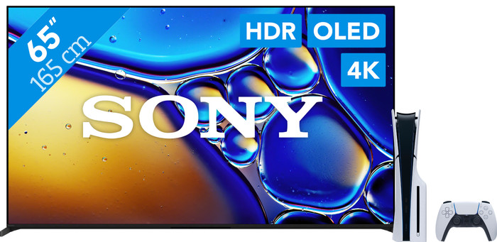 Sony 65 inches BRAVIA II 4K QD-OLED + PlayStation 5 Slim Disc Edition Main Image