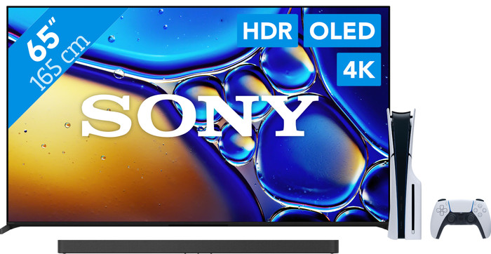 Sony 65 Zoll Bravia 8 II 4K QD-OLED + Sony Bravia Theatre Bar 9 Schwarz + PlayStation 5 Main Image