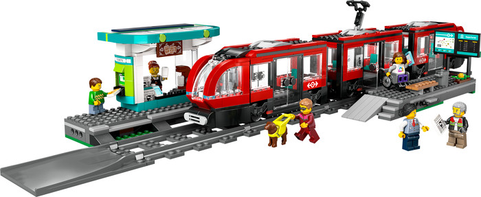 LEGO City Downtown Streetcar and Station 60423 Main Image