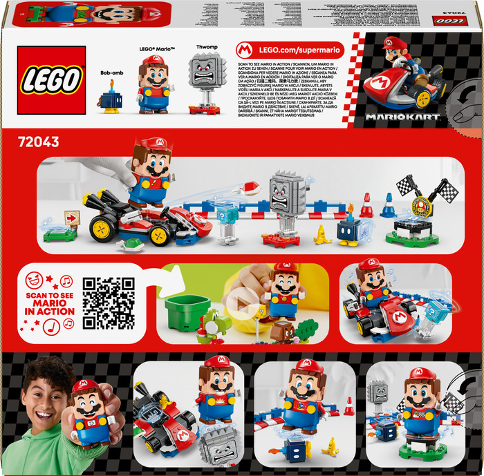 LEGO Super Mario: Mario Kart - Interactive LEGO Mario and Standard Kart 72043 packaging