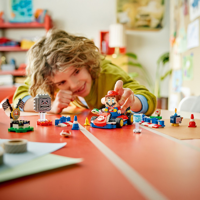 LEGO Super Mario: Mario Kart - Interactive LEGO Mario and Standard Kart 72043 product in use