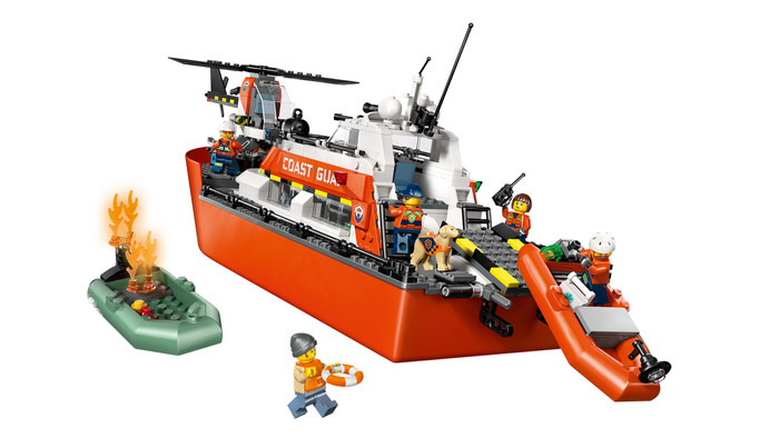 LEGO City Coast Guard Rescue Boat and Helicopter 60504 product in use