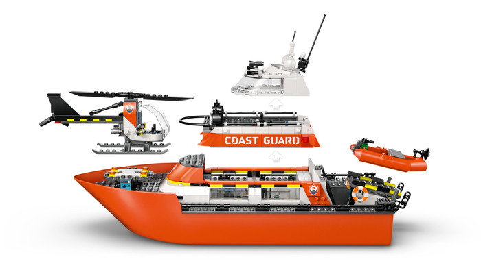 LEGO City Coast Guard Rescue Boat and Helicopter 60504 product in use
