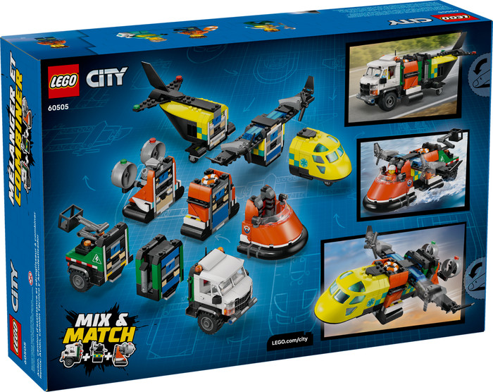 LEGO City Airplane, Service Truck, and Hovercraft Remix 60505 packaging