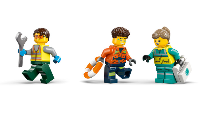 LEGO City Airplane, Service Truck, and Hovercraft Remix 60505 product in use