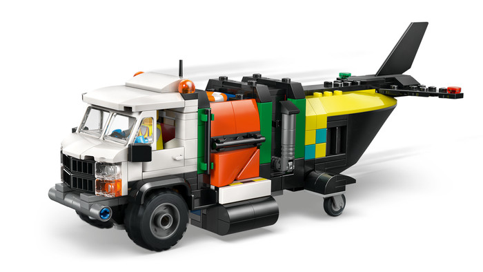 LEGO City Airplane, Service Truck, and Hovercraft Remix 60505 product in use