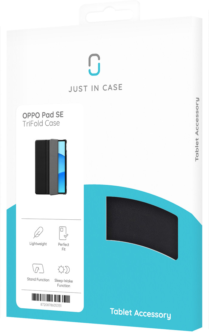 Just in Case OPPO Pad SE Tri-Fold Book Case Schwarz verpackung