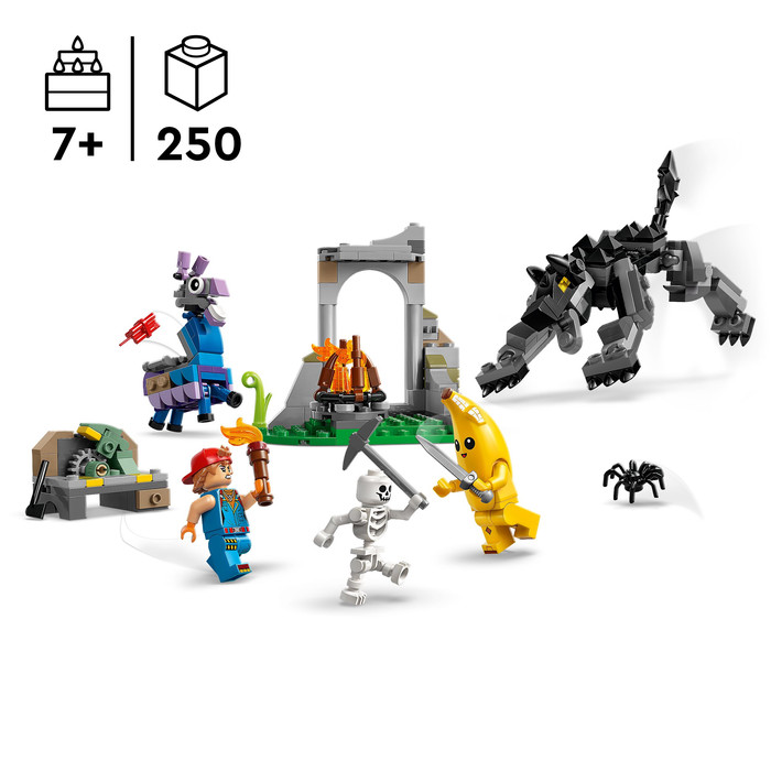 LEGO Fortnite Peely and Sparkplug's Camp 77075 product in use