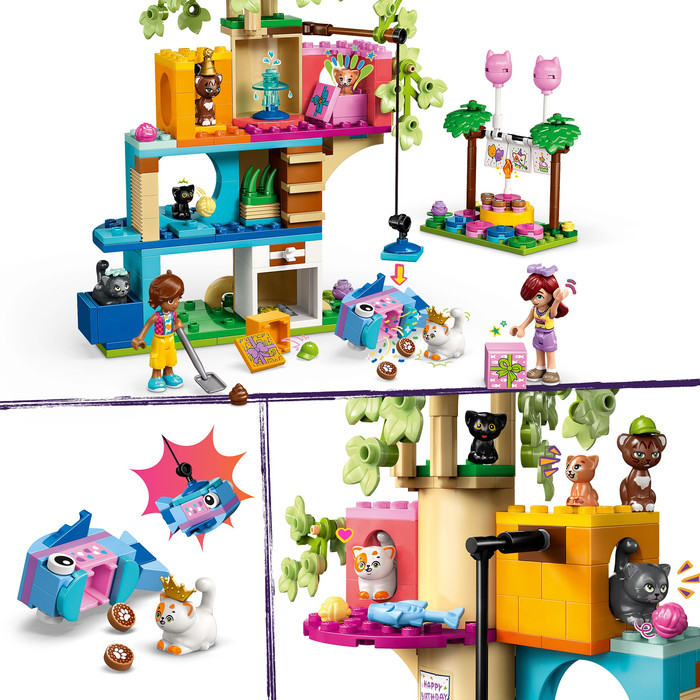 LEGO Friends Cat Birthday Party and Tree House 42666 product in use