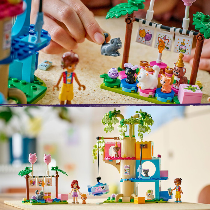 LEGO Friends Cat Birthday Party and Tree House 42666 product in use