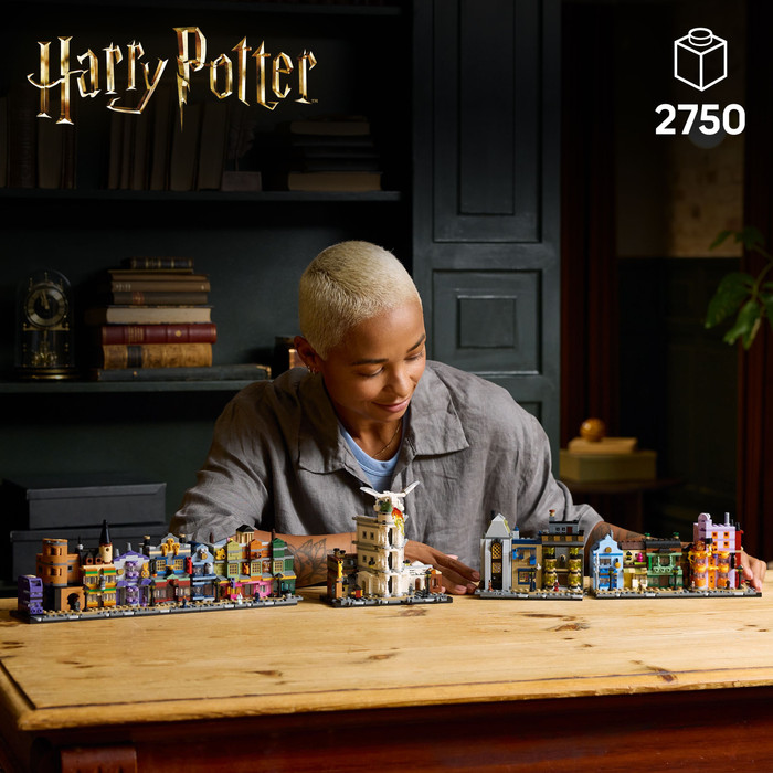 LEGO Harry Potter Diagon Alley Wizarding Shops 76444 product in use