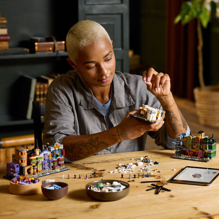 LEGO Harry Potter Diagon Alley Wizarding Shops 76444 product in use