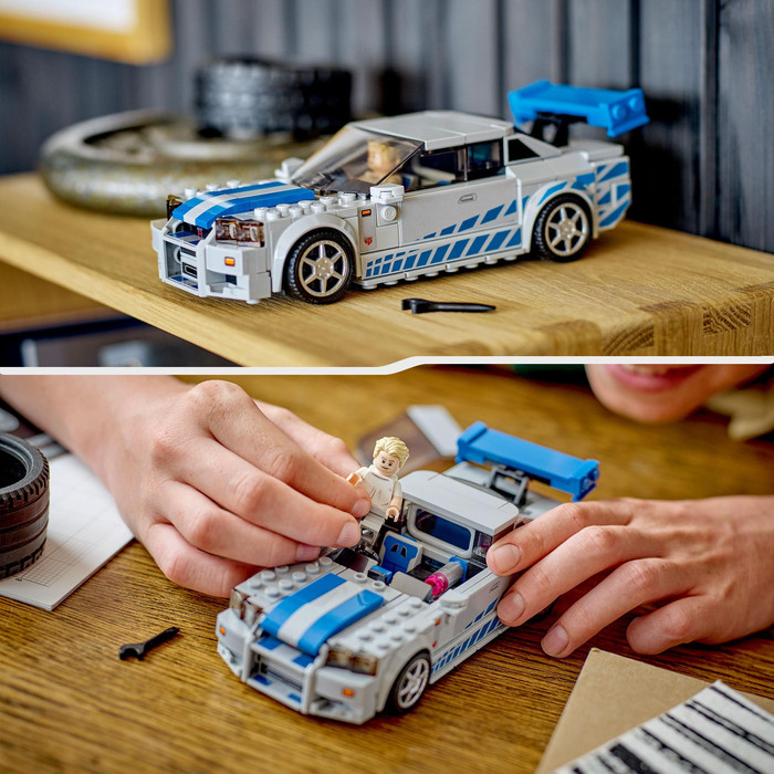 LEGO Speed Champions 2 Fast 2 Furious Nissan Skyline GT-R (R34) 76917 product in use