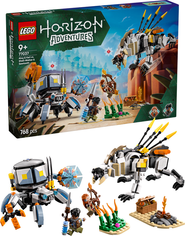 LEGO Horizon Adventures Aloy and Varl vs. Shell-Walker and Sawtooth 77037 right side
