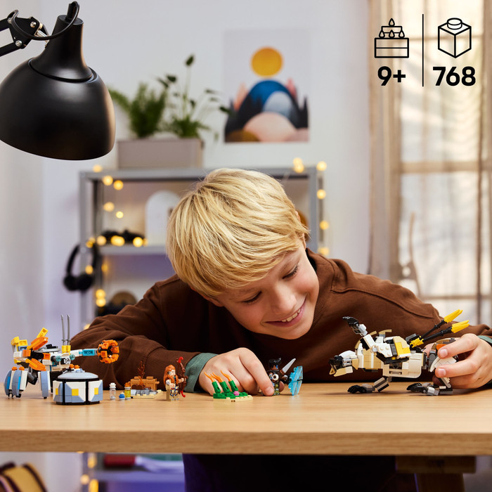 LEGO Horizon Adventures Aloy and Varl vs. Shell-Walker and Sawtooth 77037 product in use