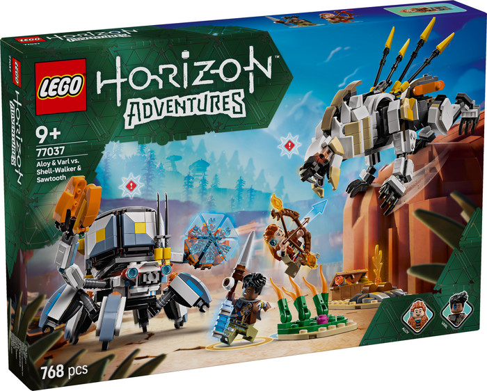 LEGO Horizon Adventures Aloy and Varl vs. Shell-Walker and Sawtooth 77037 packaging