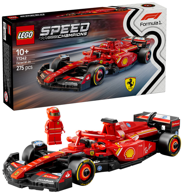 LEGO Speed Champions Ferrari SF-24 F1 Rennwagen 77242 rechte seite