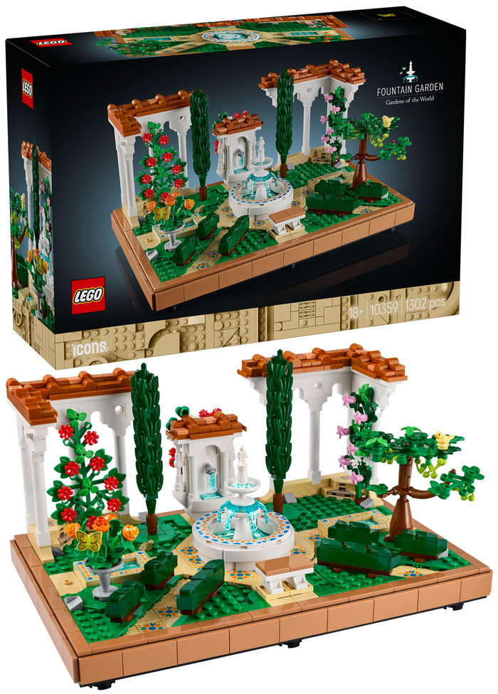 LEGO Icons Springbrunnengarten 10359 rechte seite