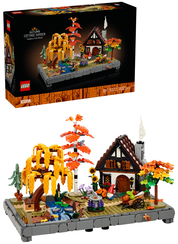 LEGO Icons Autumn Cottage Garden 11372 right side
