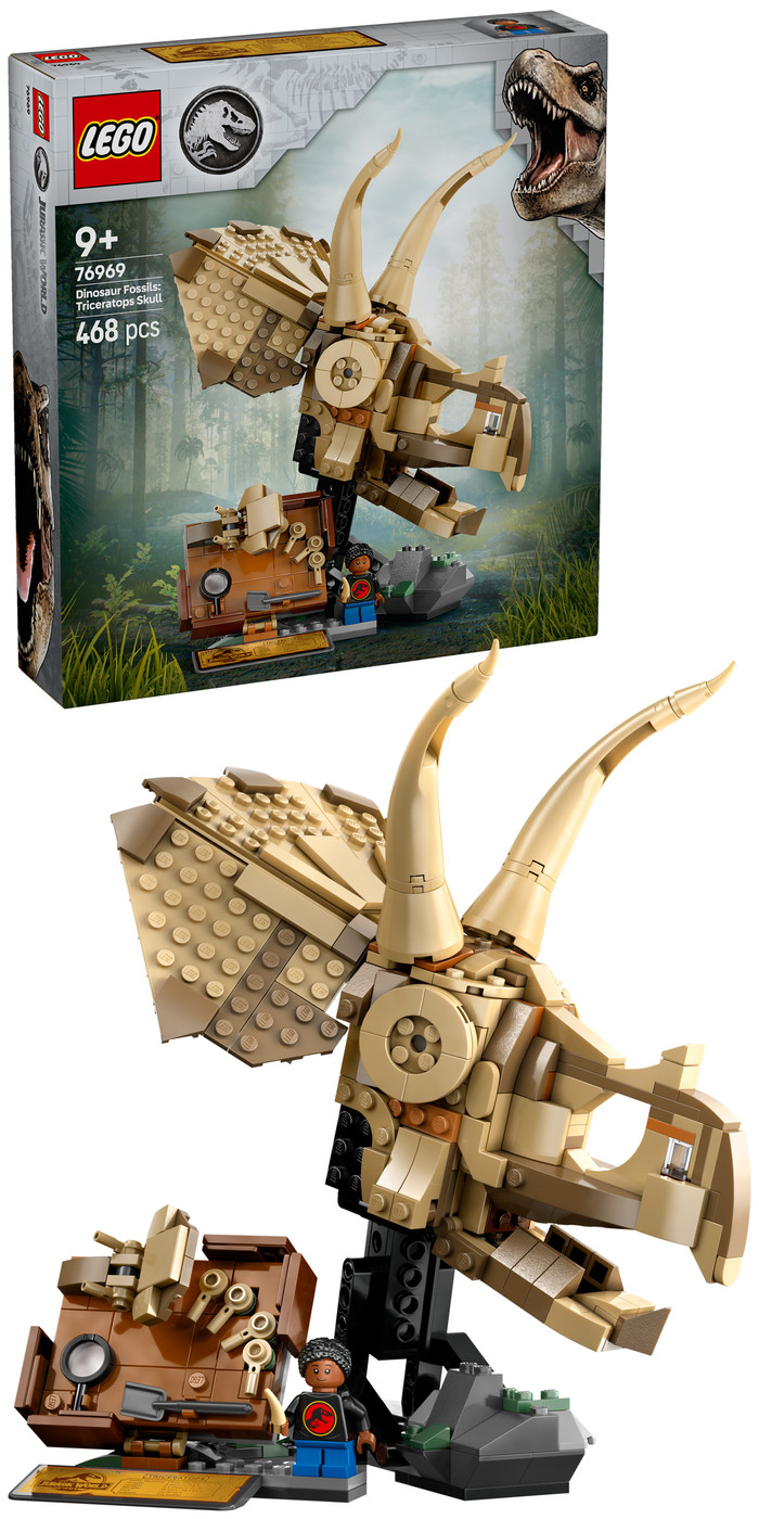 LEGO Jurassic World Dinosaurier-Fossilien: Triceratops-Schädel 76969 rechte seite