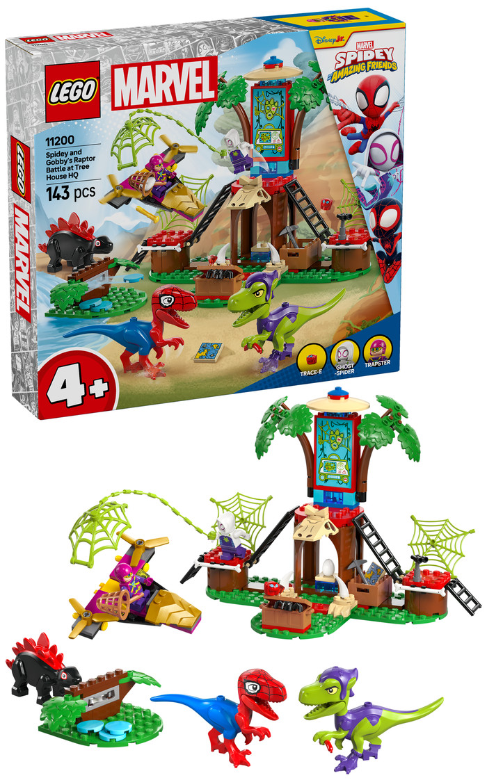 LEGO Marvel Showdown am Baumhaus: Spidey-Rex vs. Gobby-Raptor 11200 rechte seite