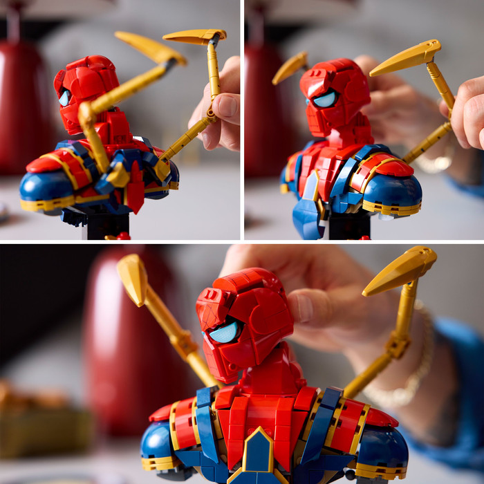 LEGO Marvel Iron Spider-Man Büste 76326 produkt in gebrauch