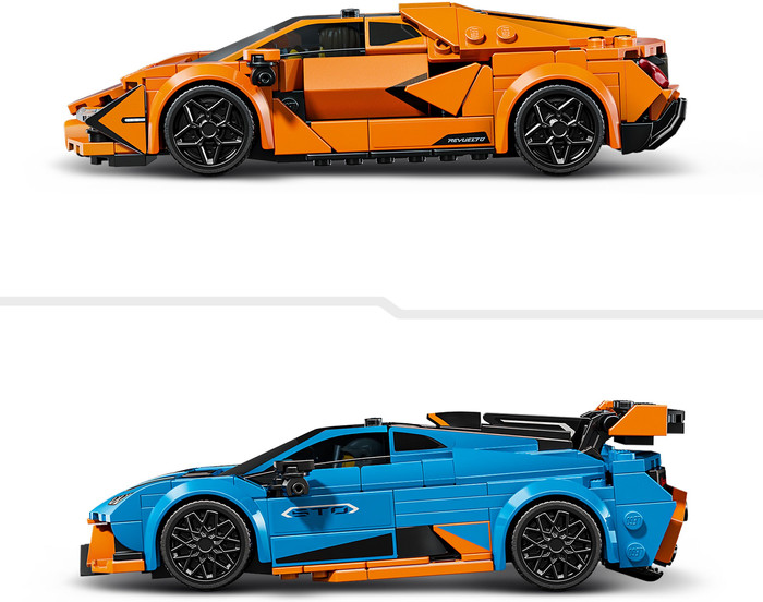 LEGO Speed Champions Lamborghini Revuelto und Huracán STO 77238 produkt in gebrauch