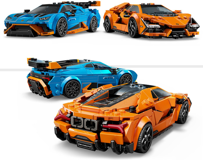 LEGO Speed Champions Lamborghini Revuelto und Huracán STO 77238 produkt in gebrauch