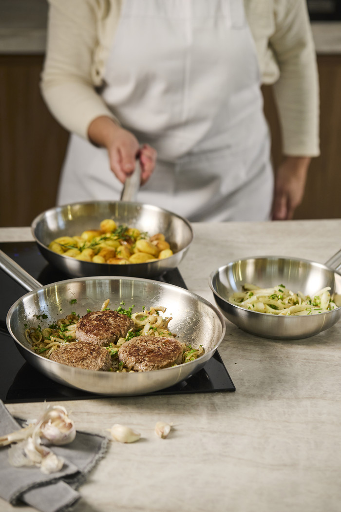 Demeyere Classic 3 Bratpfanne 20 cm produkt in gebrauch