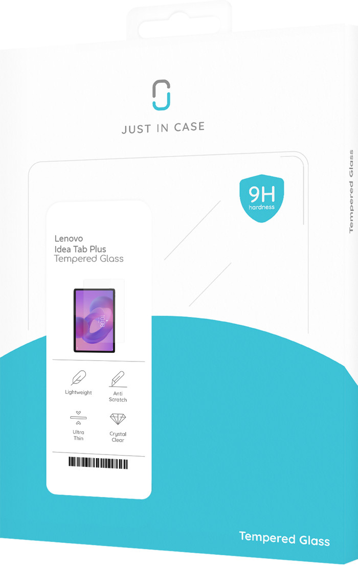 Just in Case Lenovo Idea Tab Plus Screen Protector Glass packaging