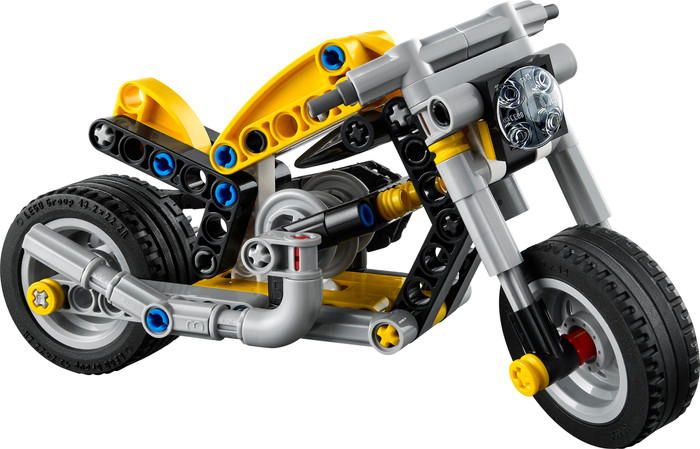 LEGO Technic Yellow Motorcycle 42225 Main Image