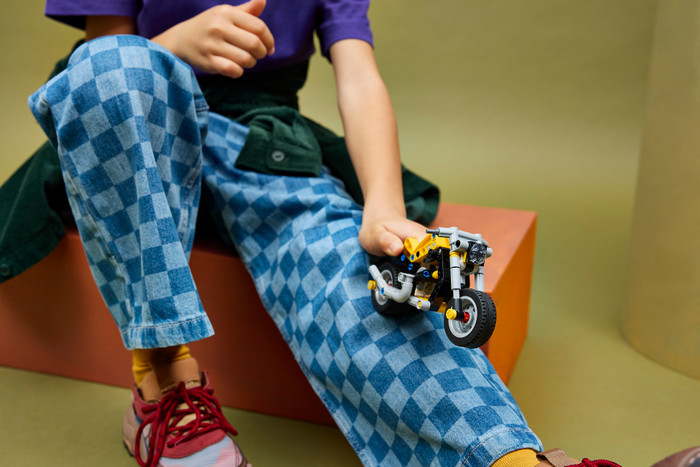 LEGO Technic Yellow Motorcycle 42225 product in use