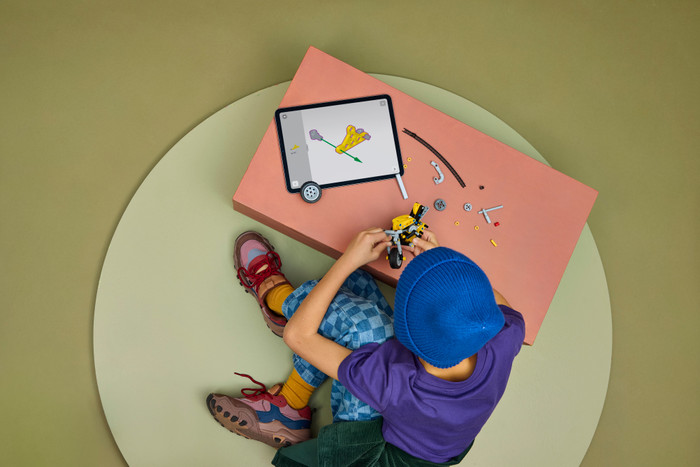 LEGO Technic Yellow Motorcycle 42225 product in use