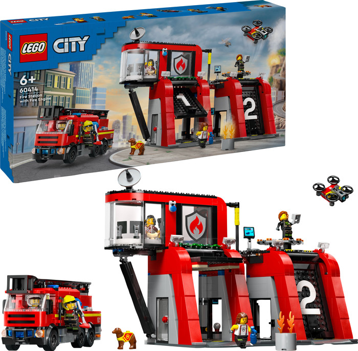 LEGO City Fire Station with Fire Truck 60414 right side