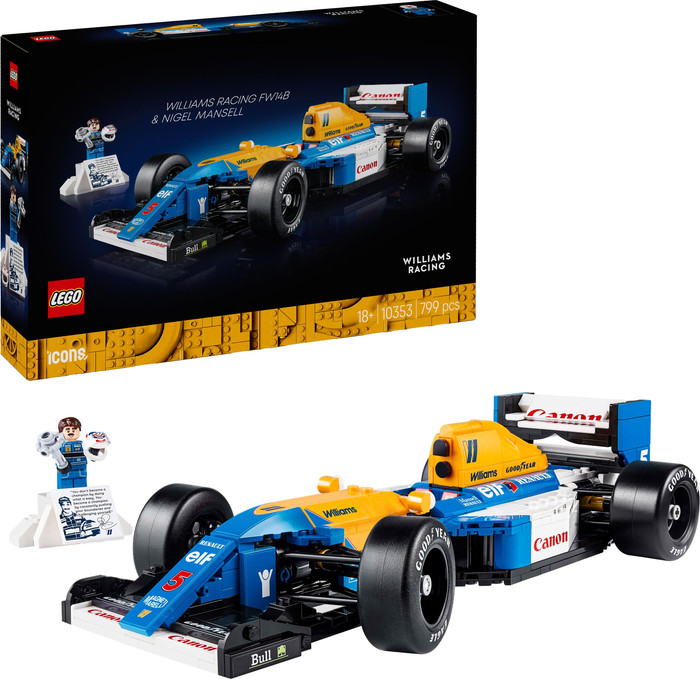 LEGO Icons Williams Racing FW14B mit Nigel Mansell 10353 rechte seite