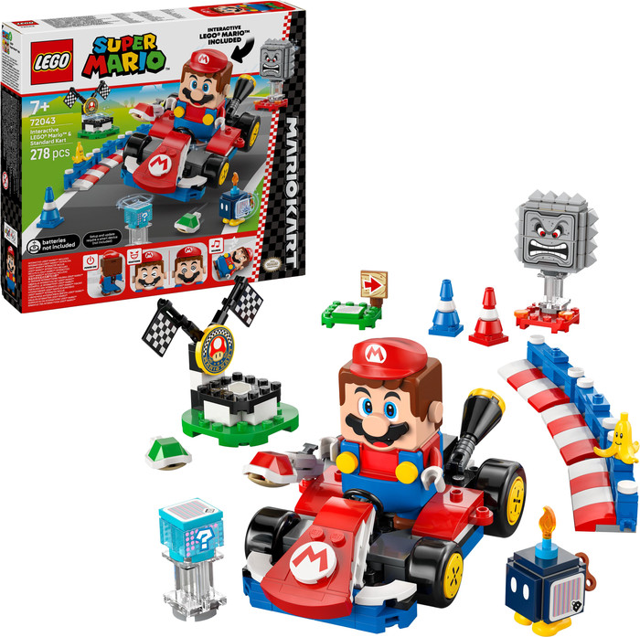 LEGO Super Mario: Mario Kart - Interactive LEGO Mario and Standard Kart 72043 right side