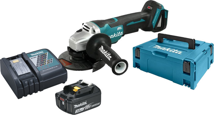 Makita DGA505ZJ + Makita Starter Set 18V LXT 3.0Ah BL1830B/DC18RC Main Image