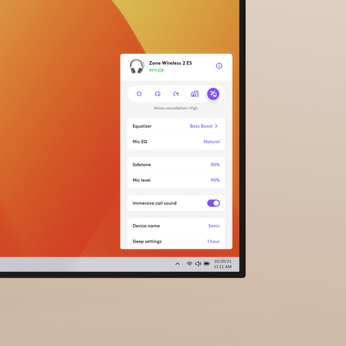 Logitech Zone Wireless 2 ES Schwarz produkt in gebrauch