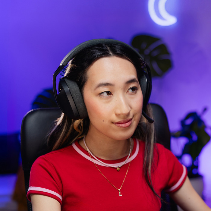 Logitech G321 Lightspeed Kabelloses Gaming-Headset Schwarz produkt in gebrauch