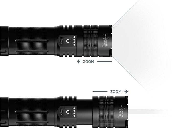 Xtorm Powerbank mit Taschenlampe 10.500 mAh mit Schnellladen Schwarz detail