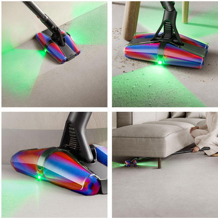 Dyson PencilVac Fluffycones produkt in gebrauch